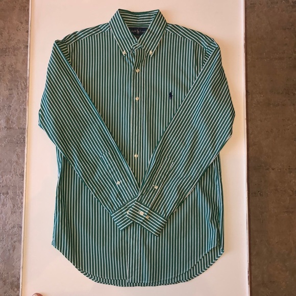Ralph Lauren Other - Ralph Lauren Green and White Striped Button Down